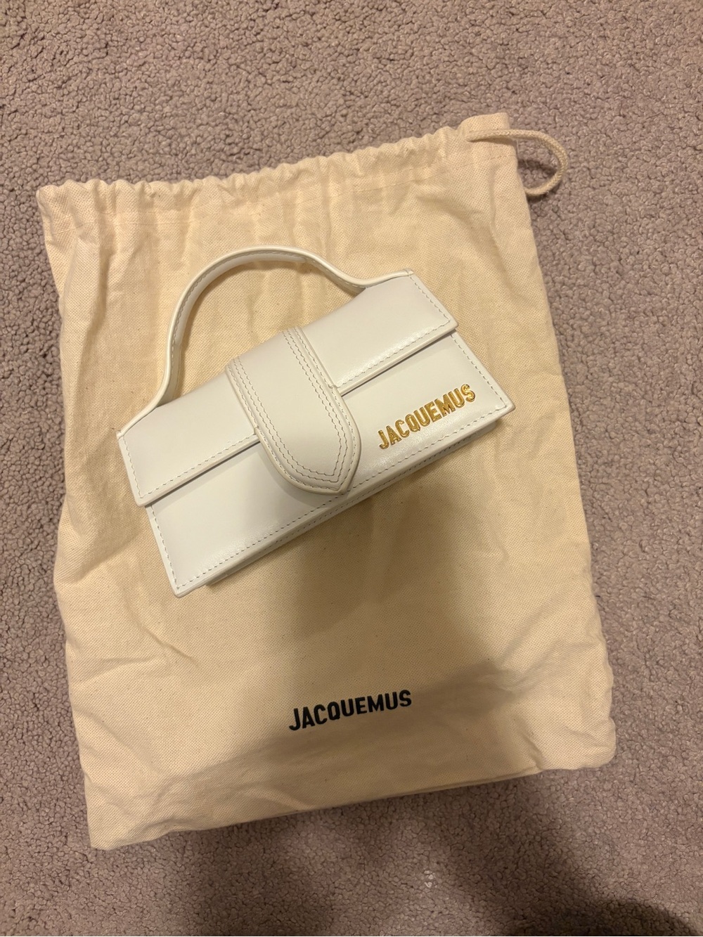 Jacquemus White Le Bambino Top-Handle Mini Bag